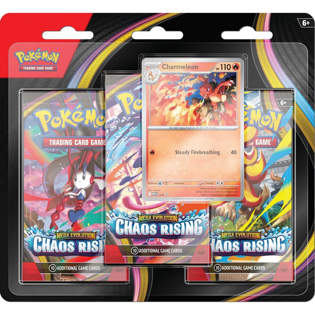 Pokemon TCG: Mega Evolution Chaos Rising - 3 Pack Blister