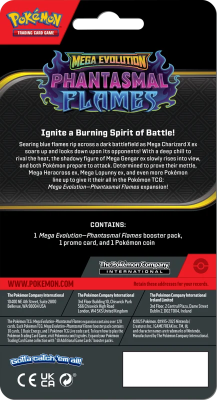 Pokemon TCG: Mega Evolution - Phantasmal Flames - Checklane Blister (Random)