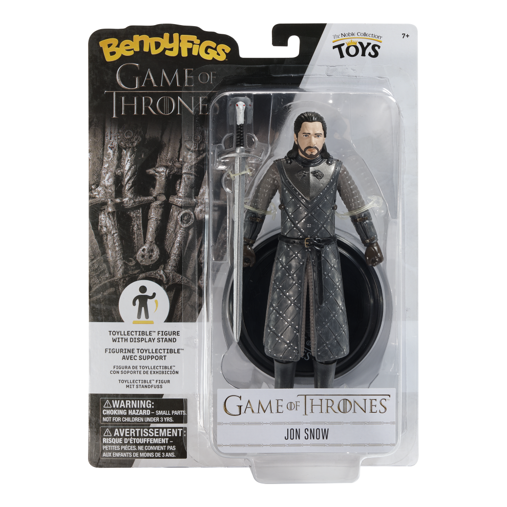 BendyFigs: Game of Thrones - Jon Snow 7.5 Inch Poseable Figure with stand