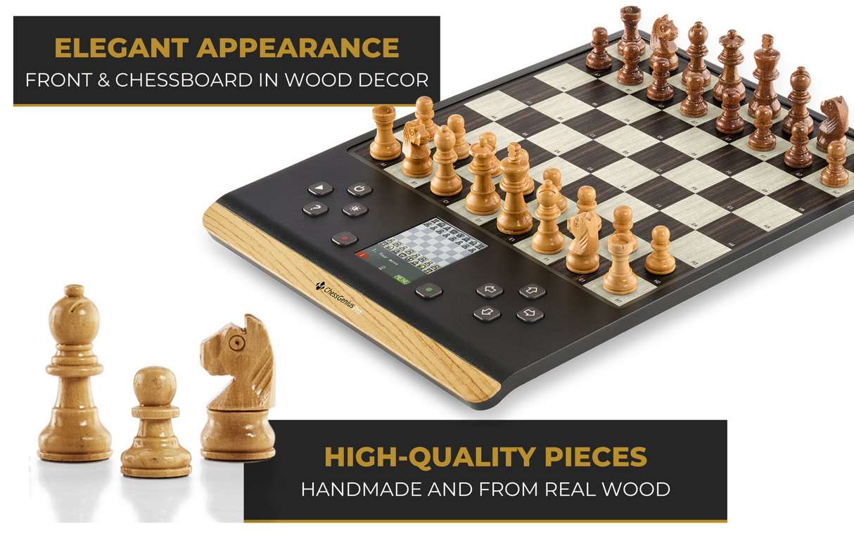 Millennium Chess Genius Pro 2024 Wood Look