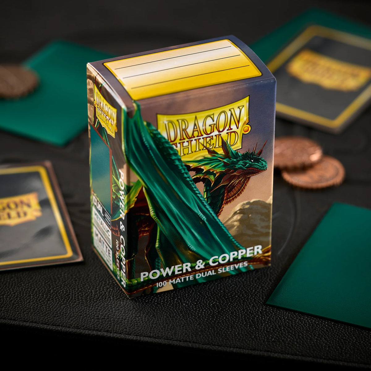 Dragon Shield - Dual Matte Standard Size Sleeves 100pk - Power & Copper
