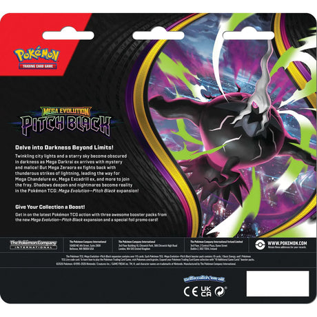 Pokemon TCG: Mega Evolution Pitch Black - 3 Pack Blister