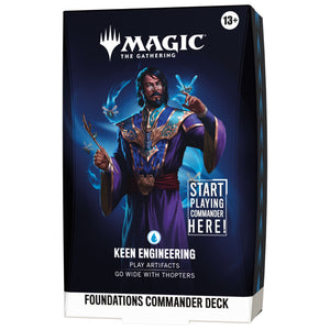 Magic The Gathering Foundations Keen Engineering Commander Deck box sealed — FDN precon