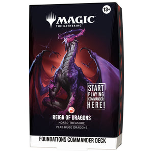Magic The Gathering Foundations Reign of Dragons Commander Deck box sealed — FDN precon