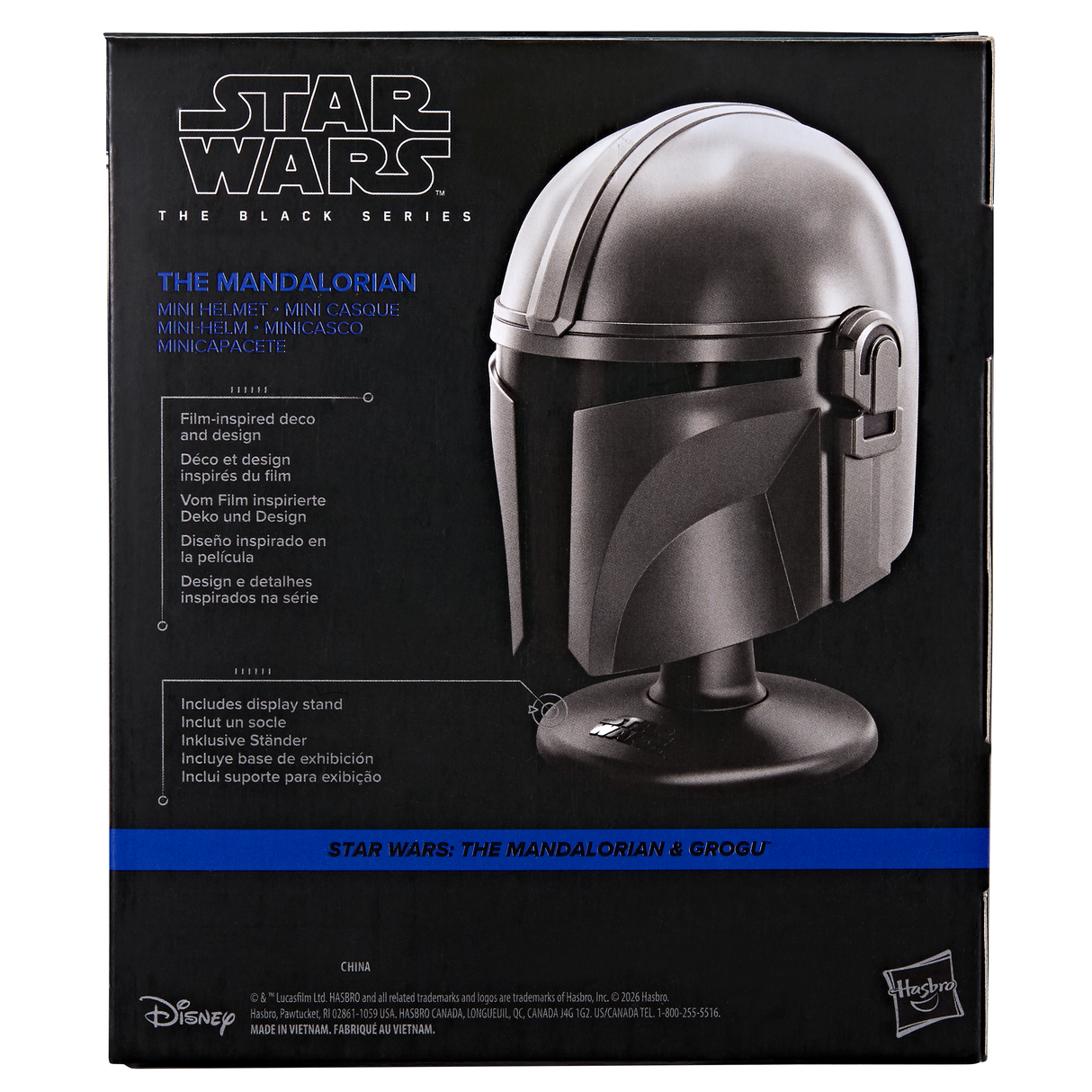 Star Wars The Black Series The Mandalorian Premium Mini Helmet for Display, 6 In. Scale