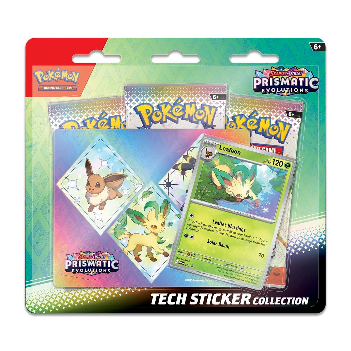 Pokemon TCG: Scarlet & Violet 8.5 - Prismatic Evolutions Tech Sticker Collection - Leafeon