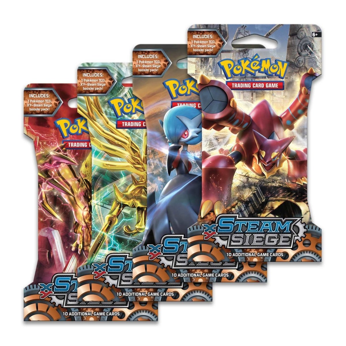 Pokemon TCG: Steam Siege Sleeved Booster Pack Art Bundle [Set of 4]