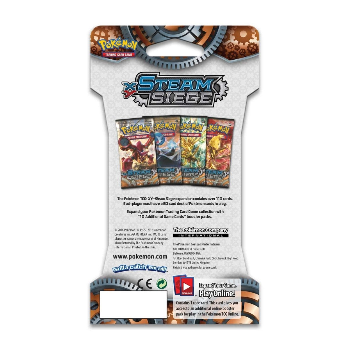 Pokemon TCG: Steam Siege Sleeved Booster Pack Art Bundle [Set of 4]