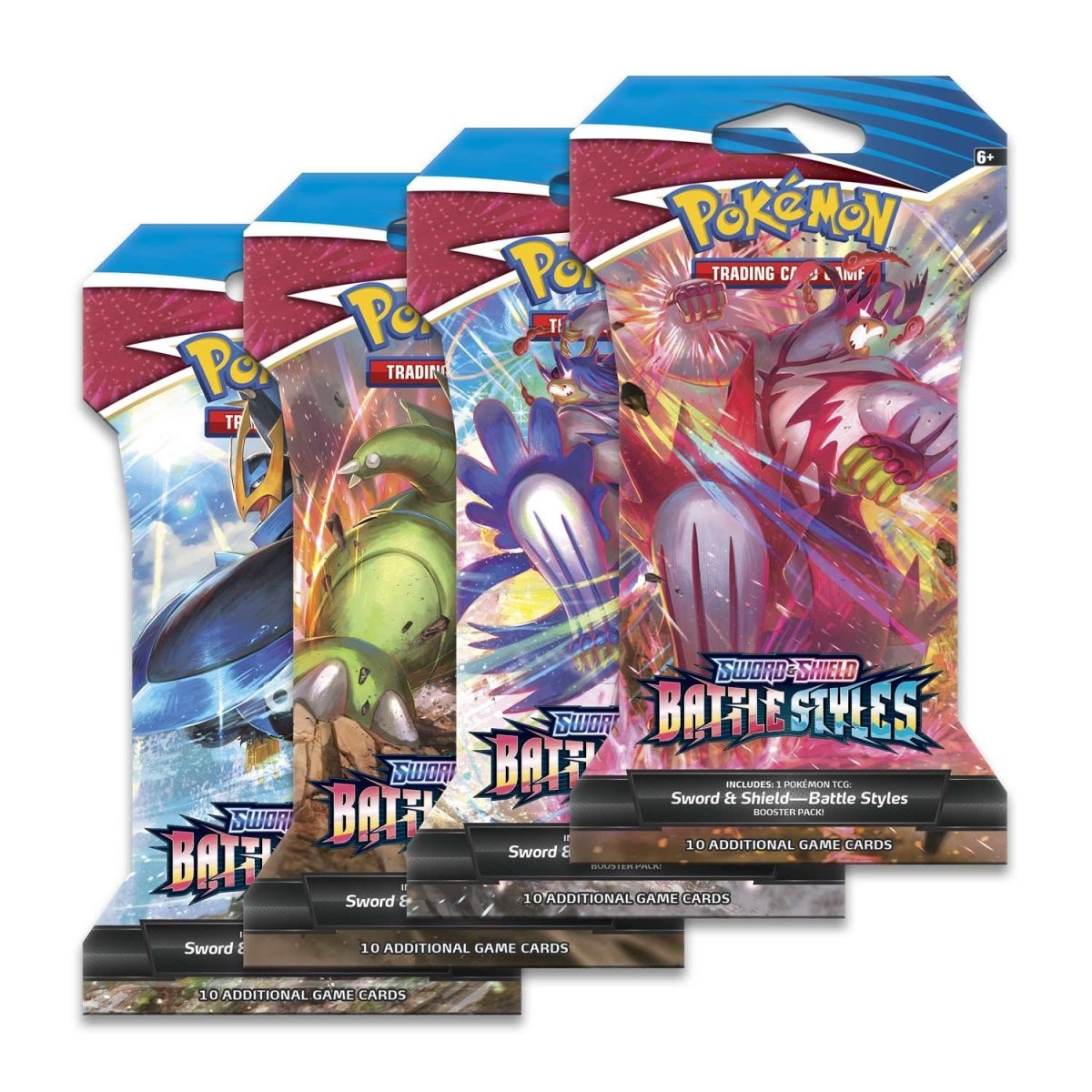 Pokemon TCG: Battle Styles Sleeved Booster Pack Art Bundle [Set of 4]