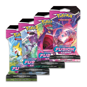 Pokemon TCG: Fusion Strike Sleeved Booster Pack Art Bundle [Set of 4]