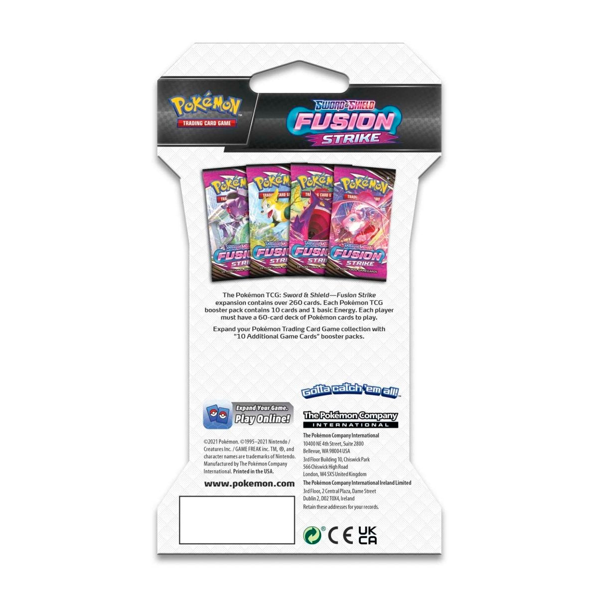 Pokemon TCG: Fusion Strike Sleeved Booster Pack Art Bundle [Set of 4]