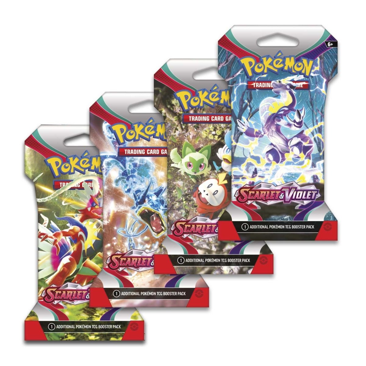 Pokemon TCG: Scarlet & Violet Sleeved Booster Pack Art Bundle [Set of 4]