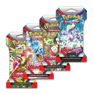 Pokemon TCG: Scarlet & Violet Sleeved Booster Pack Art Bundle [Set of 4]