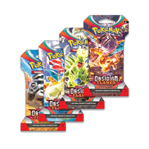 Pokemon TCG: Obsidian Flames Sleeved Booster Pack Art Bundle [Set of 4]