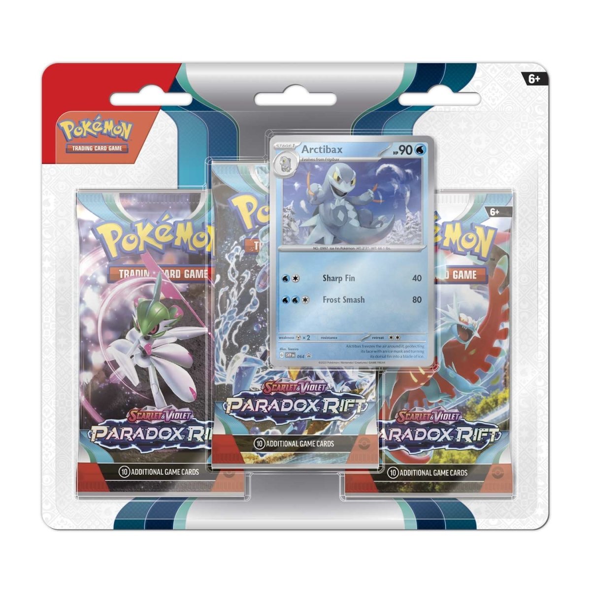 Pokemon TCG: Scarlet & Violet 4 - Paradox Rift - 3-Pack Blister - Arctibax