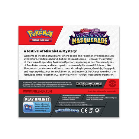Pokemon TCG: Scarlet and Violet Twilight Masquerade Booster CDU (36 Pcs)