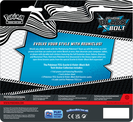 Pokemon TCG: Scarlet & Violet 10.5 - Black Bolt - Tech Sticker Collection Reuniclus