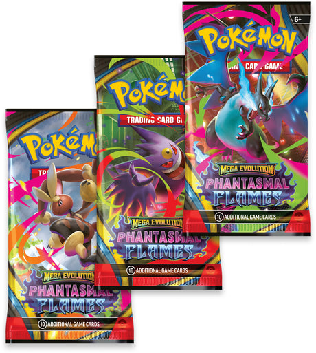 Pokemon TCG: Mega Evolution - Phantasmal Flames - 3 Pack Blister Box