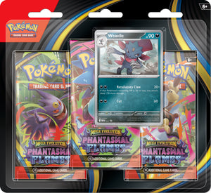 Pokemon TCG: Mega Evolution - Phantasmal Flames - 3 Pack Blister Box