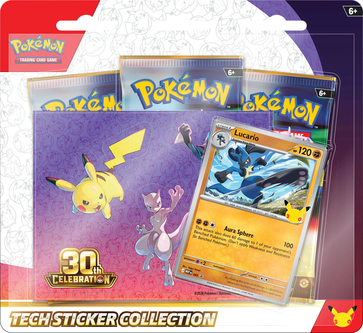 Pokemon TCG: Tech Sticker Collection - 30th Celebration - Lucario