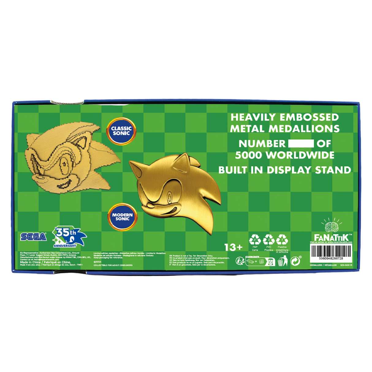 Sonic the Hedgehog – 35th Anniversary Limited Edition Then & Now Medallion Set