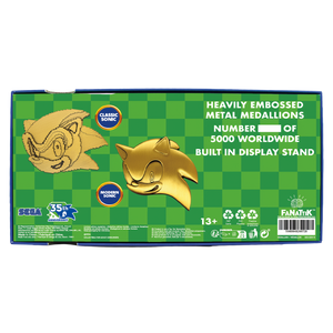 Sonic the Hedgehog – 35th Anniversary Limited Edition Then & Now Medallion Set