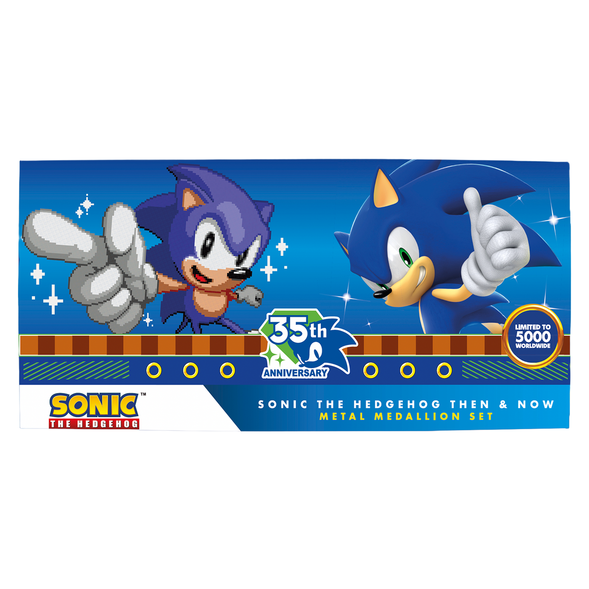 Sonic the Hedgehog – 35th Anniversary Limited Edition Then & Now Medallion Set