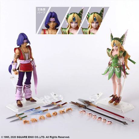 Square Enix Trials Of Mana - Bring Arts Action Figure: Hawkeye & Riesz