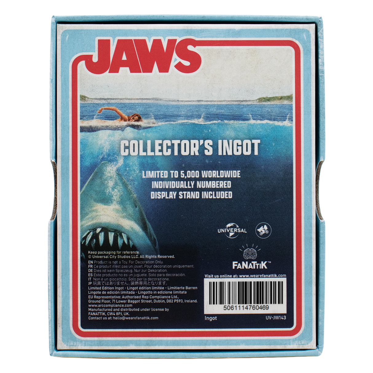 Jaws – Limited Edition Stained Glass-Style Ingot