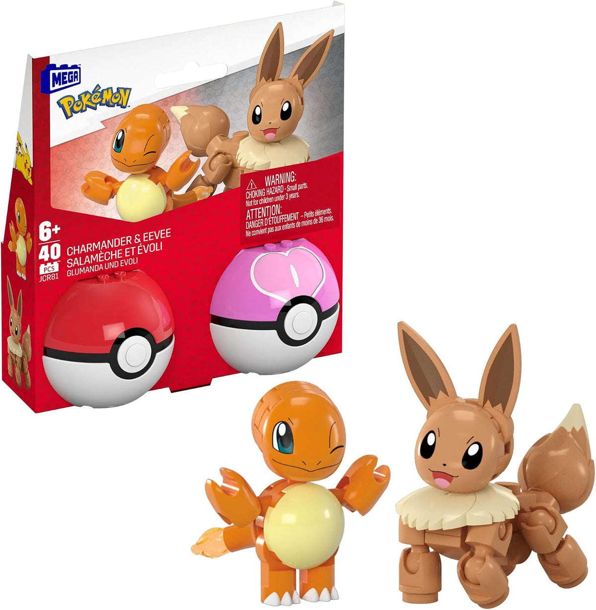 Pokemon Poke Ball 2 Pack: Charmander & Eevee