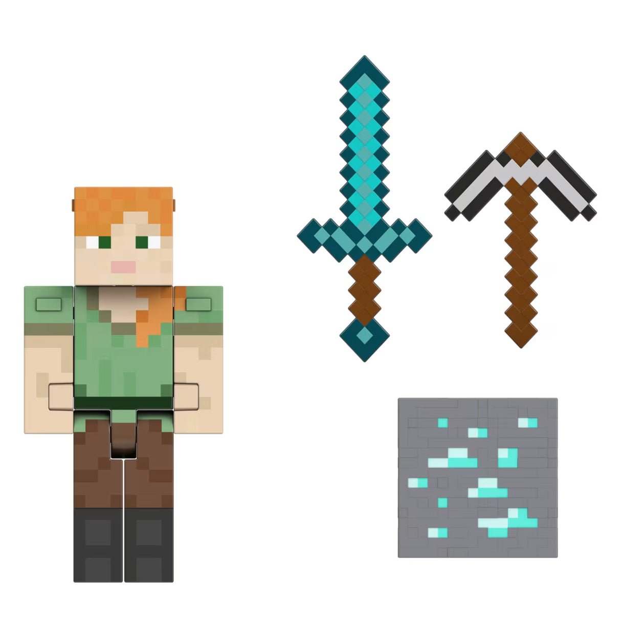 Mattel Minecraft Diamond Level Alex Action Figure