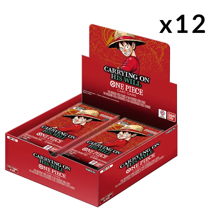 One Piece Card Game: (OP-13) Carrying On His Will - Sealed Case 12 Booster Boxes Boxes