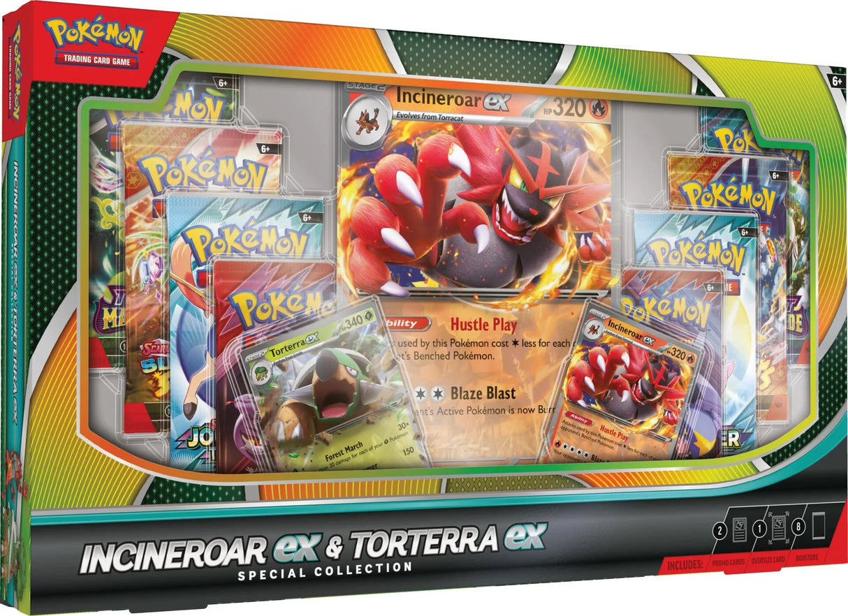 Pokemon TCG: Incineroar ex and Torterra ex Special Collection Box