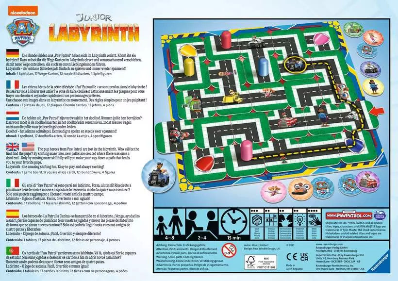 Ravensburger Junior Labyrinth: Paw Patrol Edition