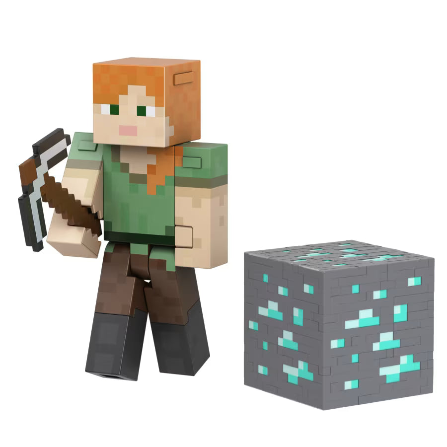 Mattel Minecraft Diamond Level Alex Action Figure