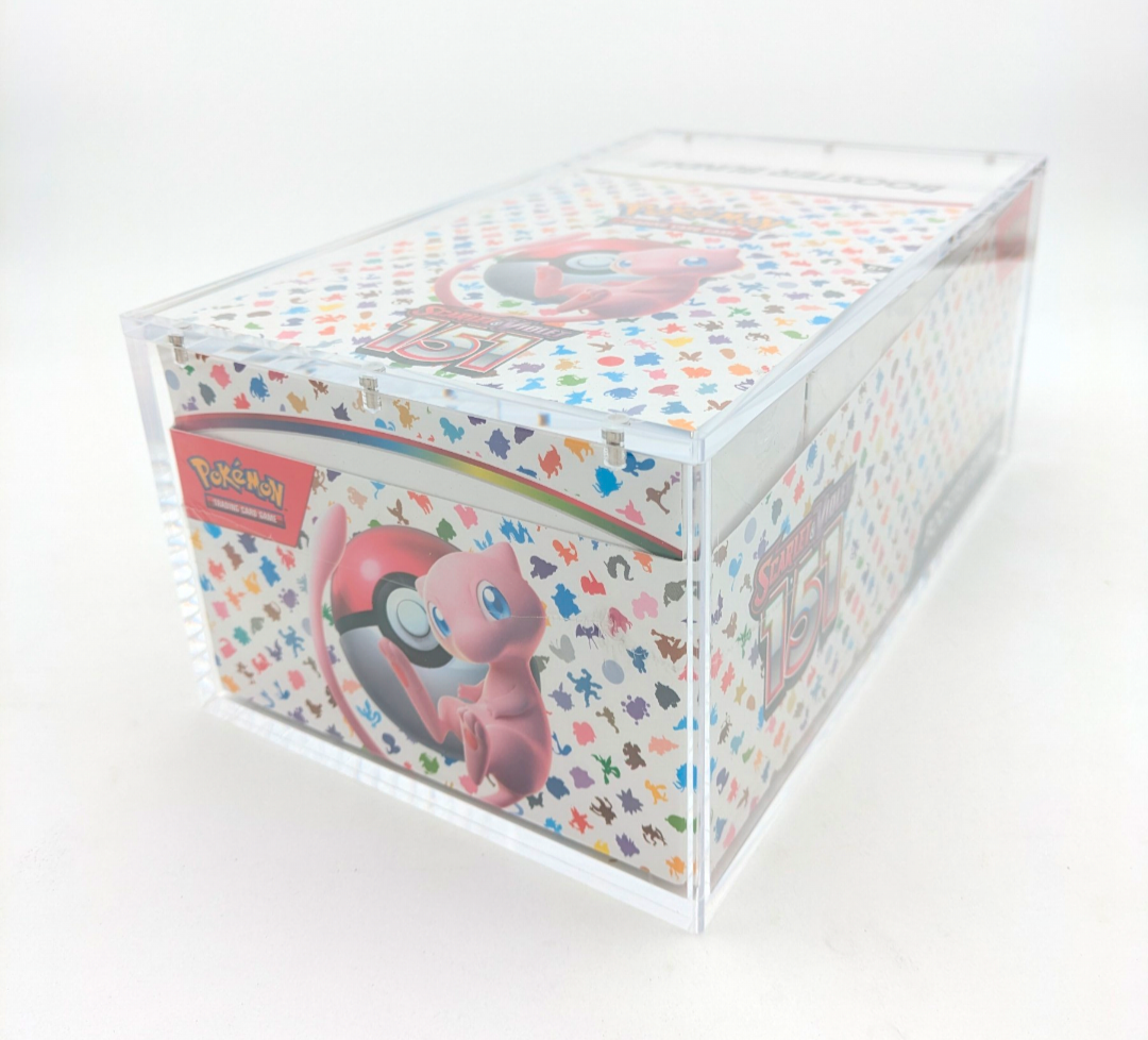 Clear Acrylic Booster Bundle CDU Display Case - Magnetic Lid
