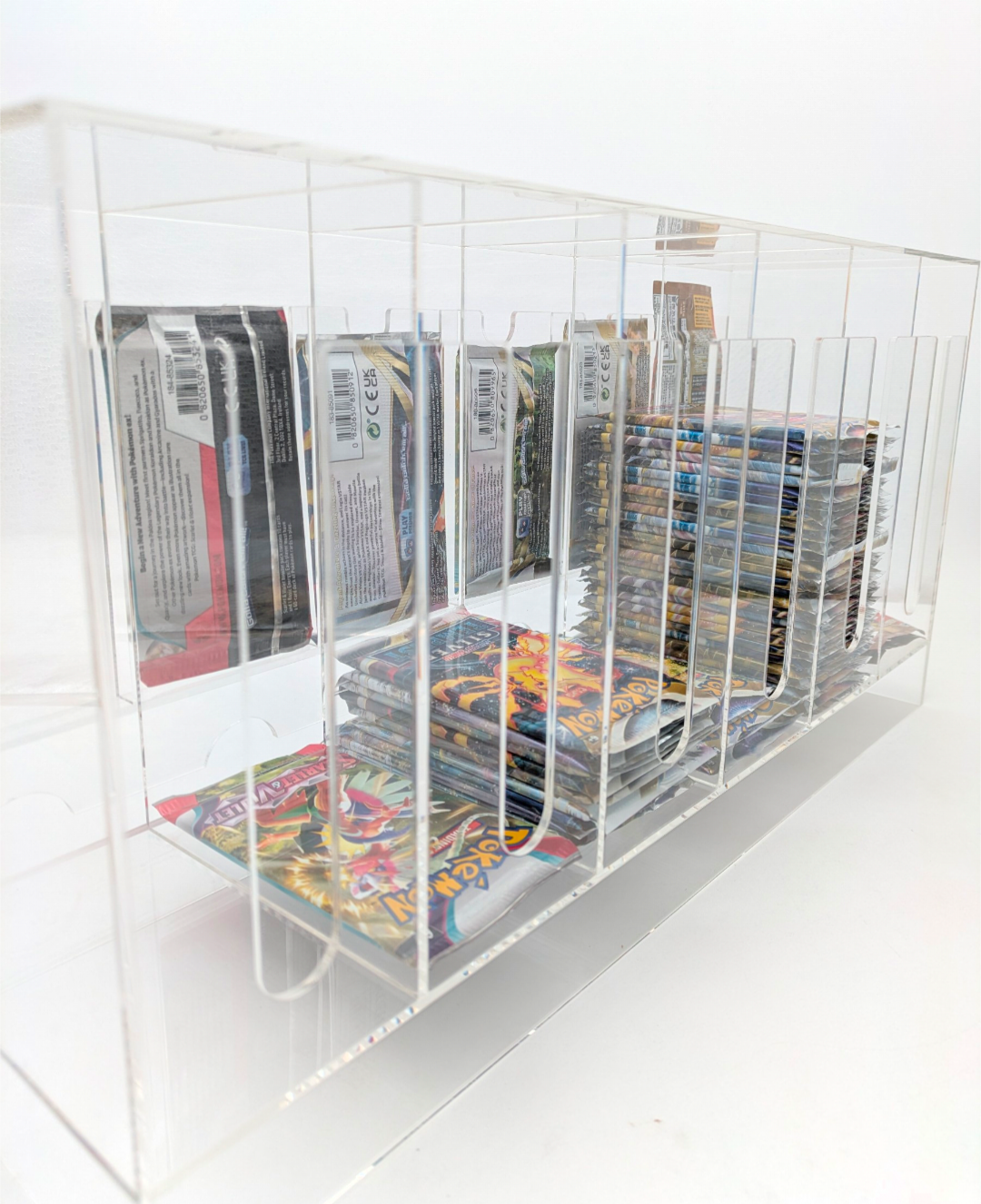 Clear Acrylic 6-Slot Booster Pack Dispenser - For Trading Cards