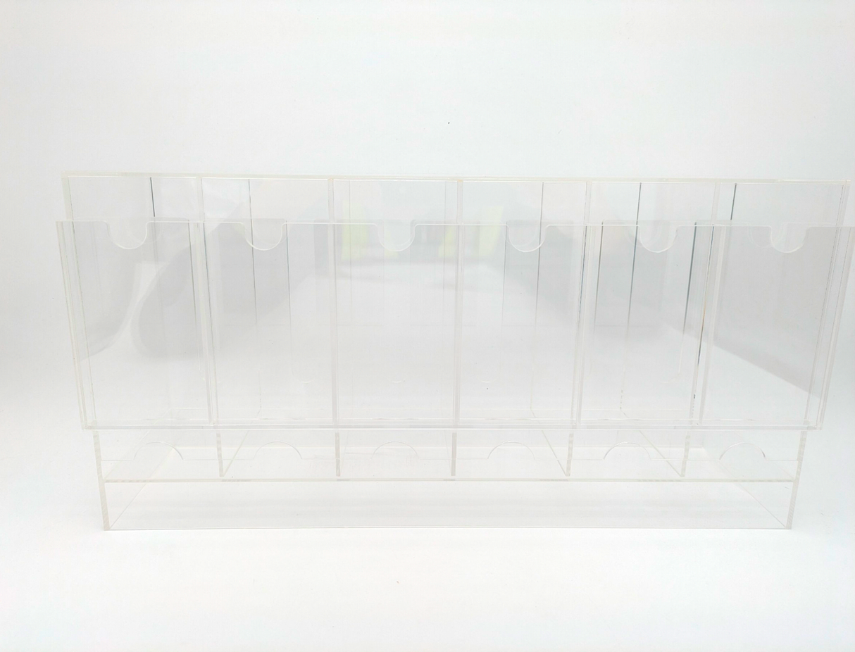 Clear Acrylic 6-Slot Booster Pack Dispenser - For Trading Cards
