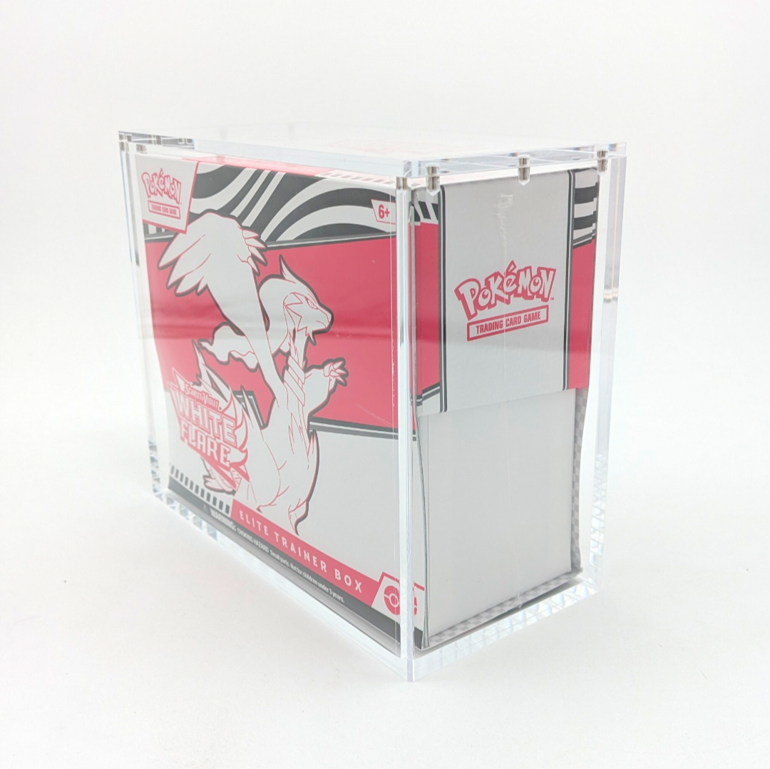 Clear Acrylic ETB Elite Trainer Box Display Case - Magnetic Lid