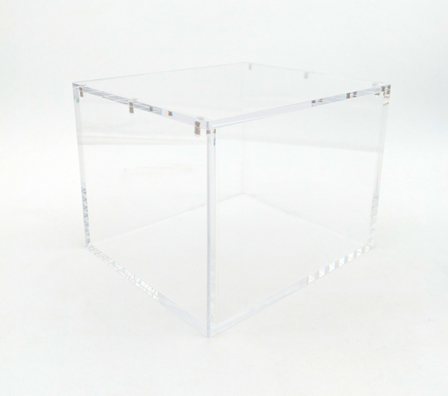 Clear Acrylic Mini Tin- 10 Pack Display Unit Case - Magnetic Lid