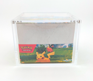 Clear Acrylic Mini Tin- 10 Pack Display Unit Case - Magnetic Lid