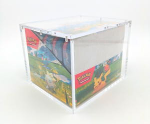 Clear Acrylic Mini Tin- 10 Pack Display Unit Case - Magnetic Lid