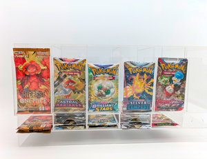 Clear Acrylic 6-Slot Booster Pack Dispenser - For Trading Cards