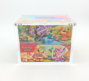 Clear Acrylic Mini Tin- 8 Pack Display Unit Case - Magnetic Lid