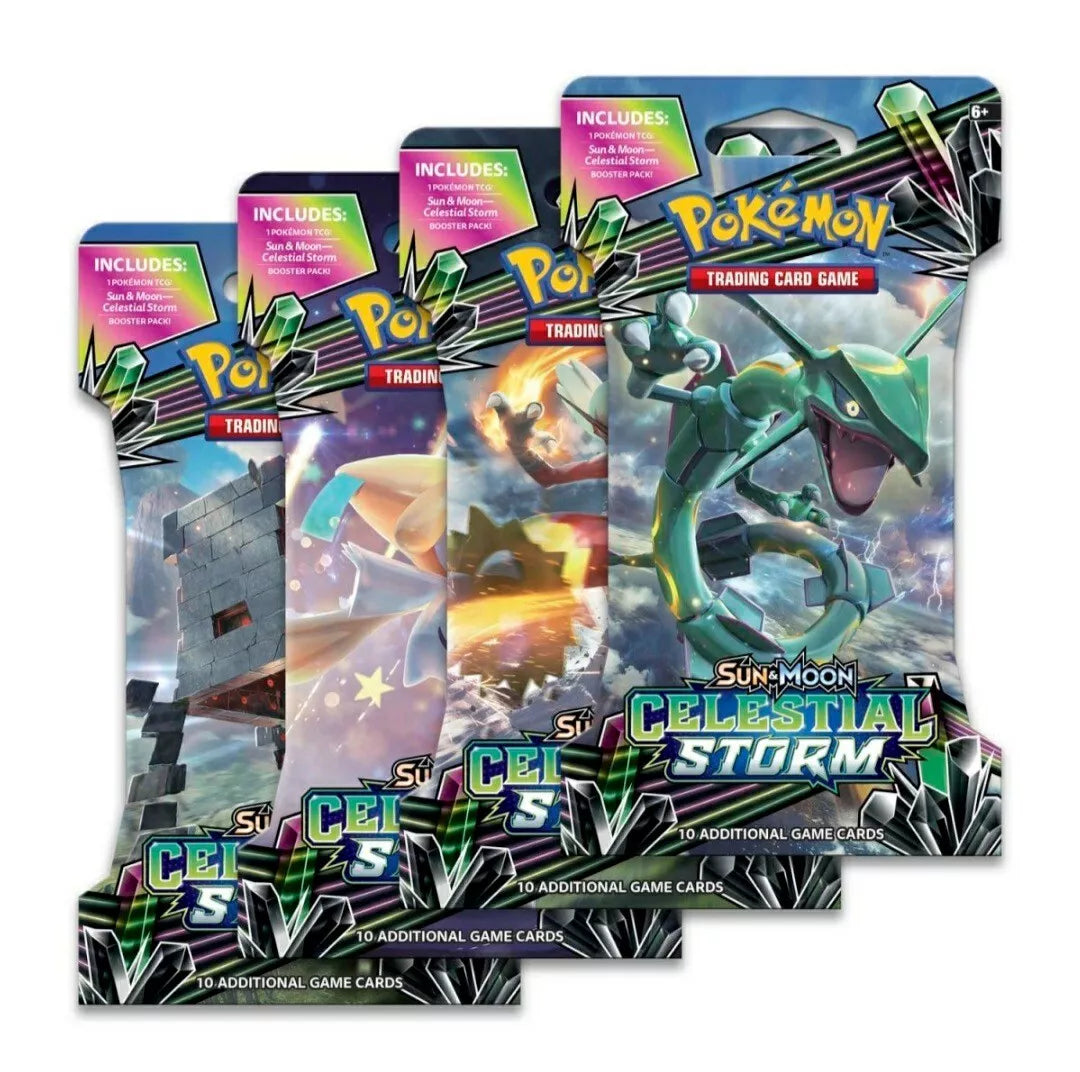 Pokemon TCG: Celestial Storm Sleeved Booster Pack Art Bundle [Set of 4]