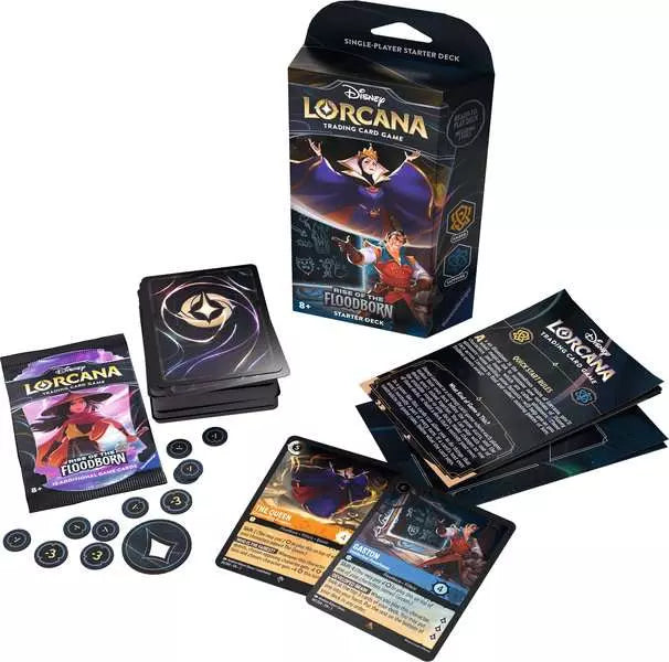 Disney Lorcana TCG - Set 2 - Rise of the Floodborn - Starter Deck - Amber & Sapphire