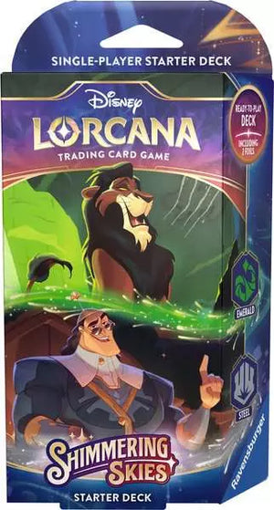 Disney Lorcana TCG - Set 5 - Shimmering Skies - Starter Deck - Emerald & Steel