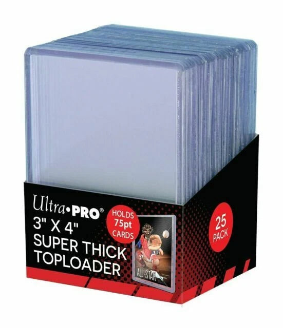 Ultra Pro - 3 x 4 Inch Toploaders Super Thick Clear 25 Pack