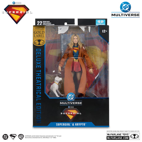 McFarlane DC Theatrical Deluxe 7IN - Supergirl & Krypto (Superman Movie 2025) (Gold Label)